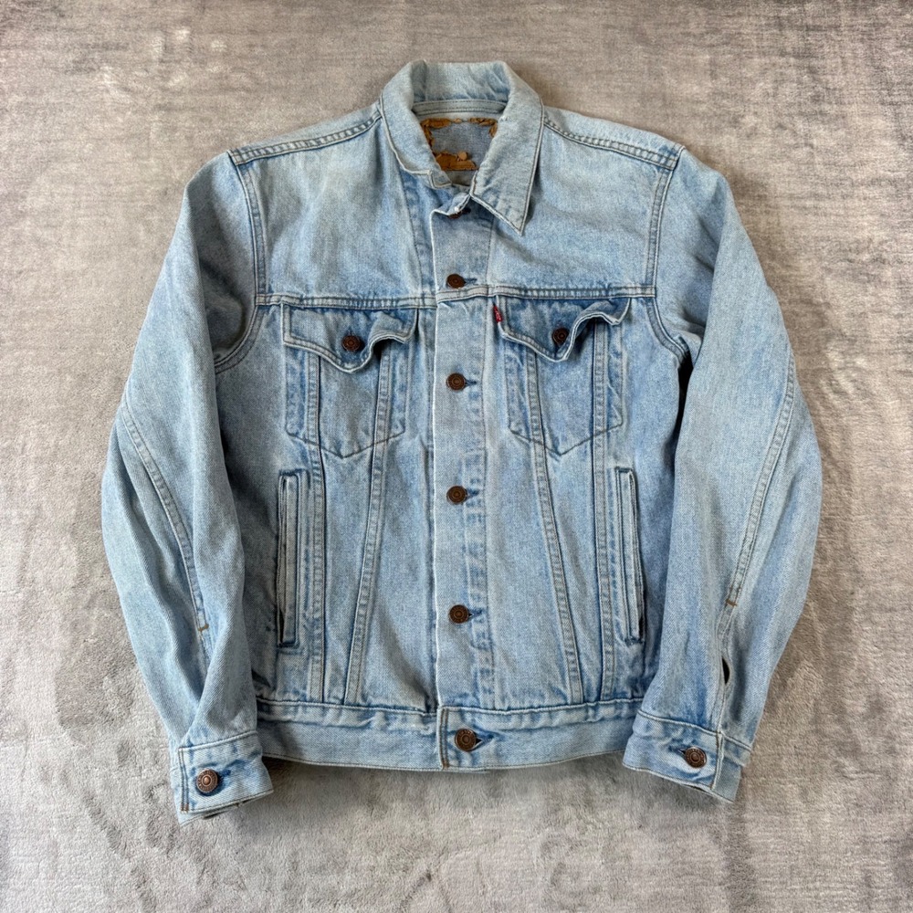 Levis Jacket Mens 38 Light Blue Denim Trucker 70506 0214 Vintage 90s USA Made